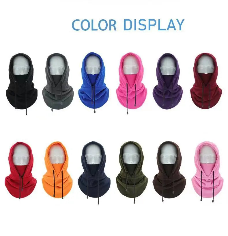 2024 New Fashion Warm Cap Winter Men Women Hat Waterproof Thermal Polar Fleece Balaclava Hat Hooded Neck Warmer Hike Cycling Cap