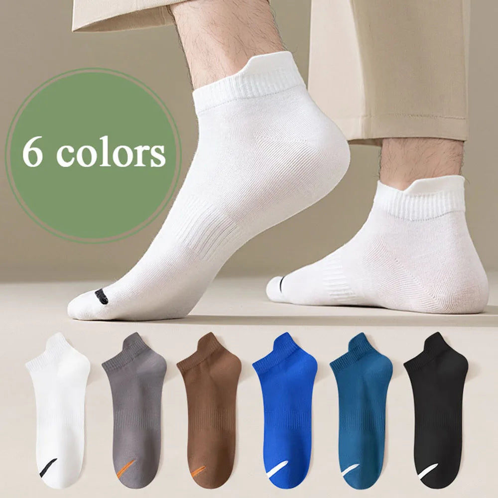 Breathable Anti Slip Boat Socks Men Plus Size Ankle Socks Cotton Low Cut Sports Socks Outdoor Casual Cotton Stockings Soft