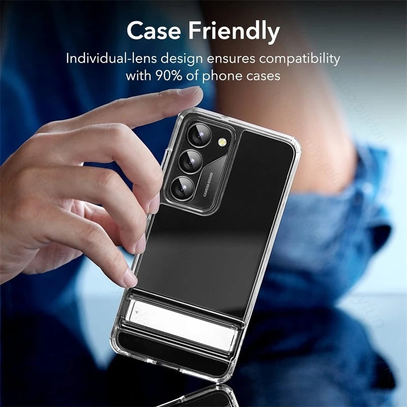 for Samsung Galaxy S24 FE 5G Aluminium Alloy Ring Camera Protector Cap SamsungS24FE S 24 FE 24FE Back Lens Tempered Glass Cover