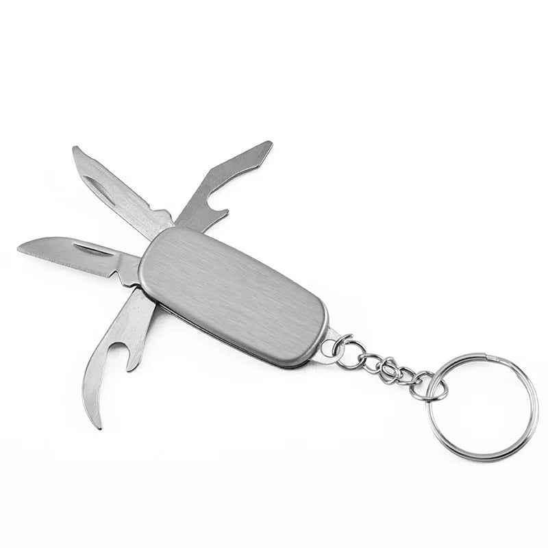 Stainless steel multi-function knife, Keychain pendant knife, Swiss army knife