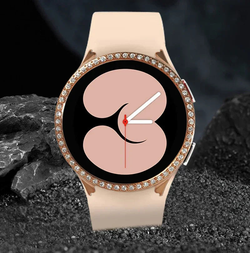 Diamond Case for Samsung Galaxy Watch 5/5 pro/4 44mm 40mm PC Cover All-Around Bumper Protector Galaxy watch4 classic 42mm 46mm