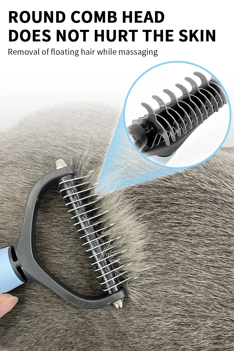 Pets Fur Knot Cutter Dog Grooming Shedding Tools Pet Cat Hair Removal Comb Brush Double sided Pet Products Suppliers