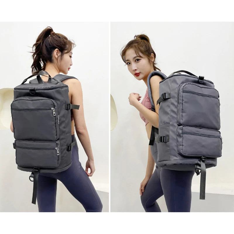 Women Large Travel Backpacks Waterproof Stylish Casual Daypack Bags with Luggage Strap Backpack Ladies Sports Yoga Luggage Bags