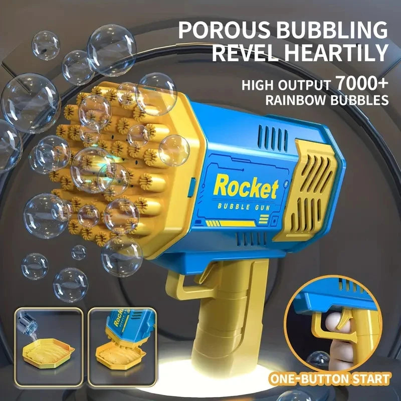 CHILDREN'S Outdoor Toy 40 Hole Bubble Machine Fully Automatic Bubble Blowing Light Outdoor Bubble Machine without Bubble Water