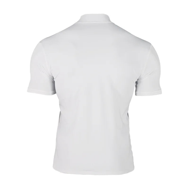 Cross-border Amazon 2024 summer solid color short-sleeved fashion bottoming shirt men's tight turtleneck T-shirt
