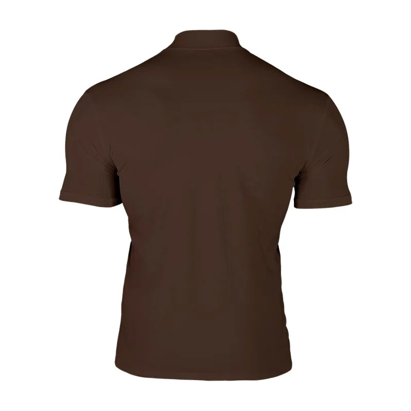 Cross-border Amazon 2024 summer solid color short-sleeved fashion bottoming shirt men's tight turtleneck T-shirt