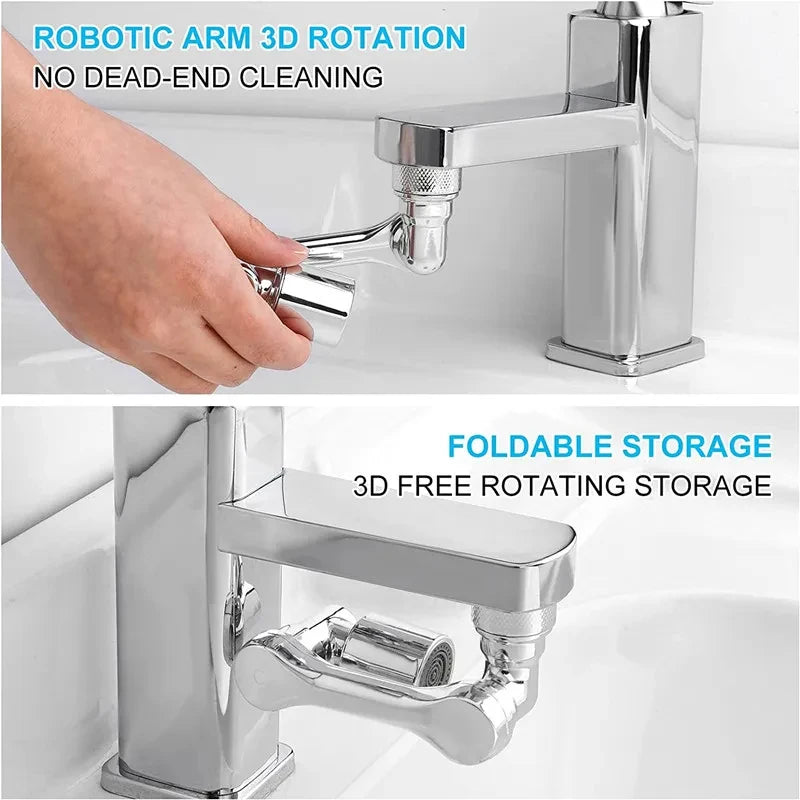 1 ABS Universal Rotating 1080 ° Faucet, Spray Nozzle, Washbasin Faucet, Kitchen Faucet, Extended Aerator Nozzle