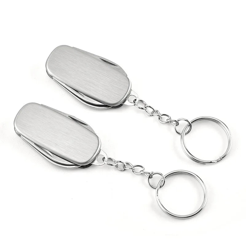 Stainless steel multi-function knife, Keychain pendant knife, Swiss army knife
