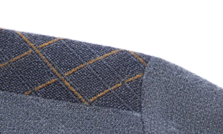 fall and winter New Men's Solid Color Half-high Neck Zipper Pullover Knit Sweater Fashion Casual Men's Warm Long-sleeved Sweater