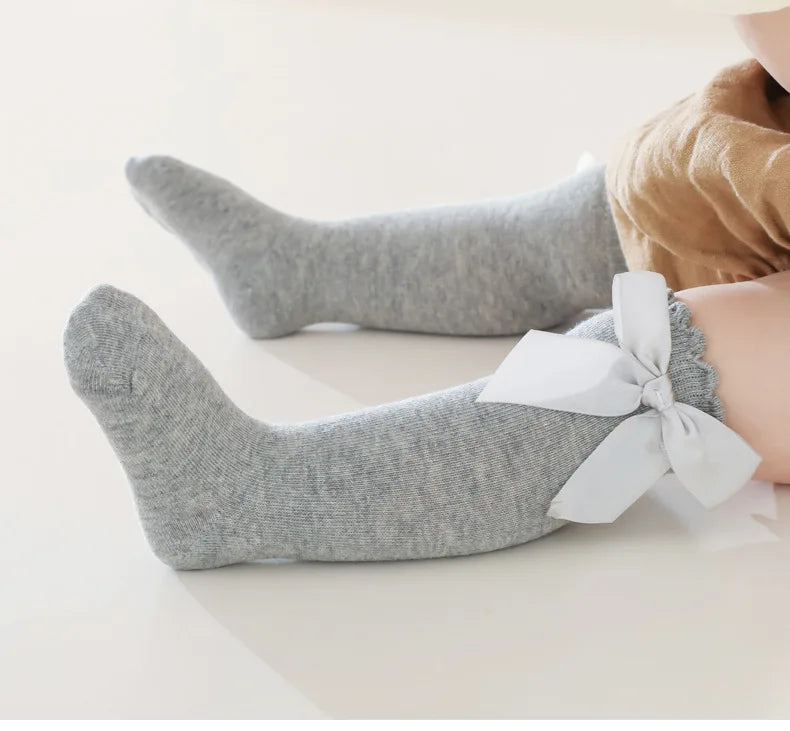 Baby Socks Big Bow Girls Student Princess Socks Children Kids Boys Cotton Toddler Stockings Infant Accessories Newborn Clothes