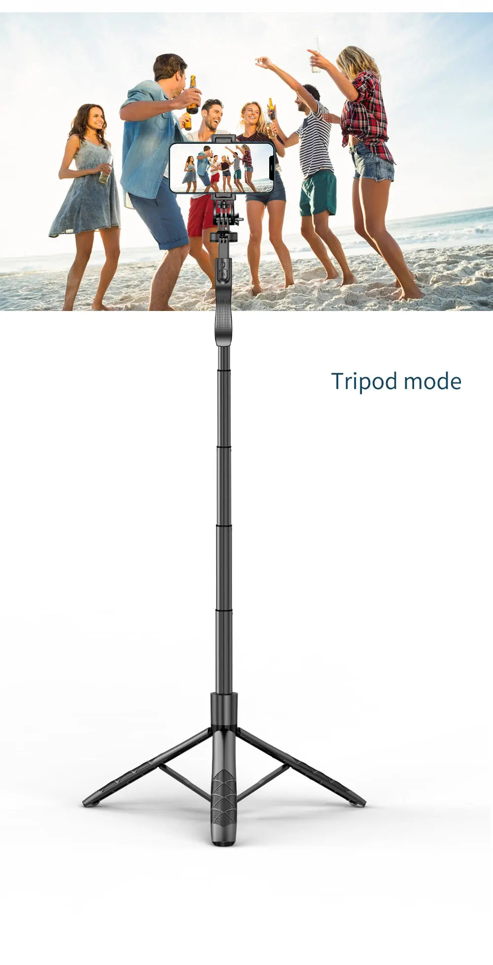1530mm Wireless Selfie Stick Tripod Stand Foldable Monopod With Led Light For Smartphones Balance Steady Shooting Live
