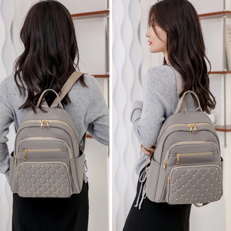 Fashion Bagpack Women High Quality Nylon Backpacks Female Big Travel Back Bag Large School Bags for Teenage Girls Shoulder Bag