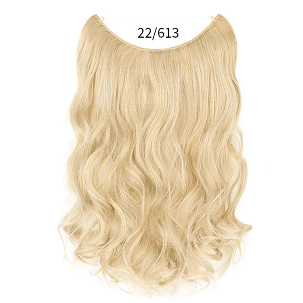 No Clip Synthetic Wave Hair Extensions Invisible Curly wig Accessorie Hairpieces Heat Resistant Long Hair For Women Hairextens
