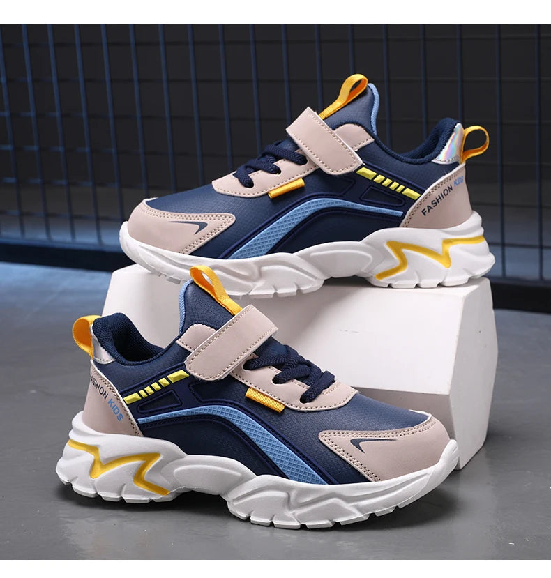 Children Boys Shoes Leather Waterproof Sports Running Kids Lightweight Boy Casual Fashion Sneakers Outdoor School Students Shoes