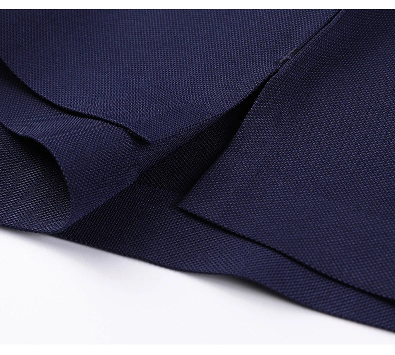 Summer Classic High Quality Solid Color Breathable Men's Short sleeved POLO Shirt Comfortable Ice Silk Casual Business T-shirt