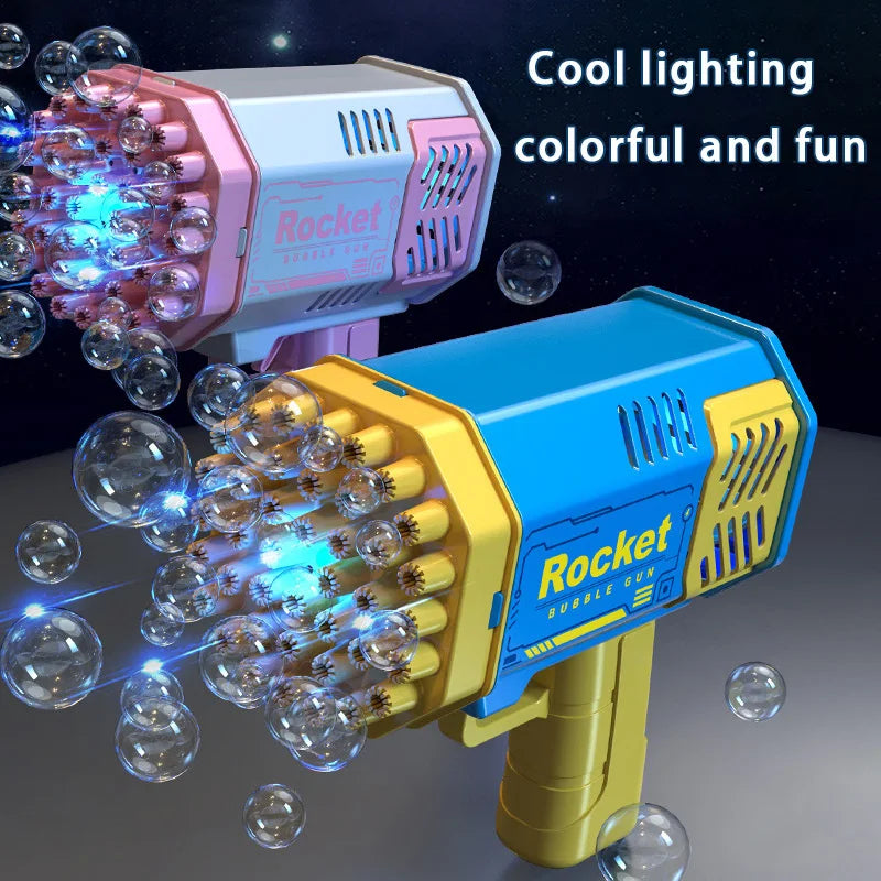 CHILDREN'S Outdoor Toy 40 Hole Bubble Machine Fully Automatic Bubble Blowing Light Outdoor Bubble Machine without Bubble Water