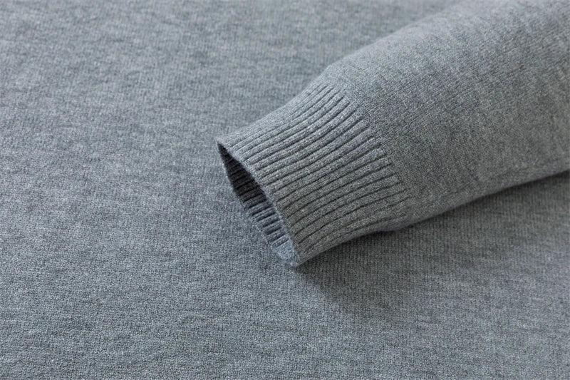 6 Colour Men's High Neck Long Sleeved Solid Color Sweater Soft Warm and Comfortable Top with a Base