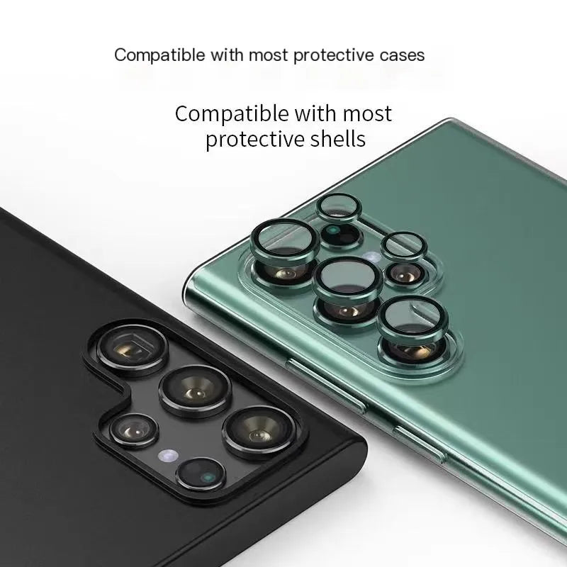 For Samsung S24 Ultra Metal Camera Protector Case Tempered Glass Lens Ring For Samsung Galaxy S24 Plus Ultra S24Ultra Lens Film