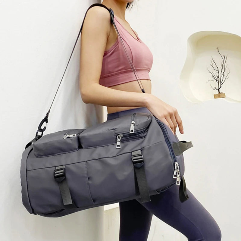 Women Large Travel Backpacks Waterproof Stylish Casual Daypack Bags with Luggage Strap Backpack Ladies Sports Yoga Luggage Bags