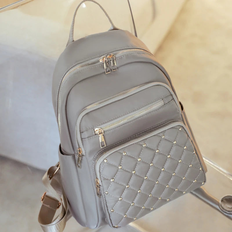 Fashion Bagpack Women High Quality Nylon Backpacks Female Big Travel Back Bag Large School Bags for Teenage Girls Shoulder Bag