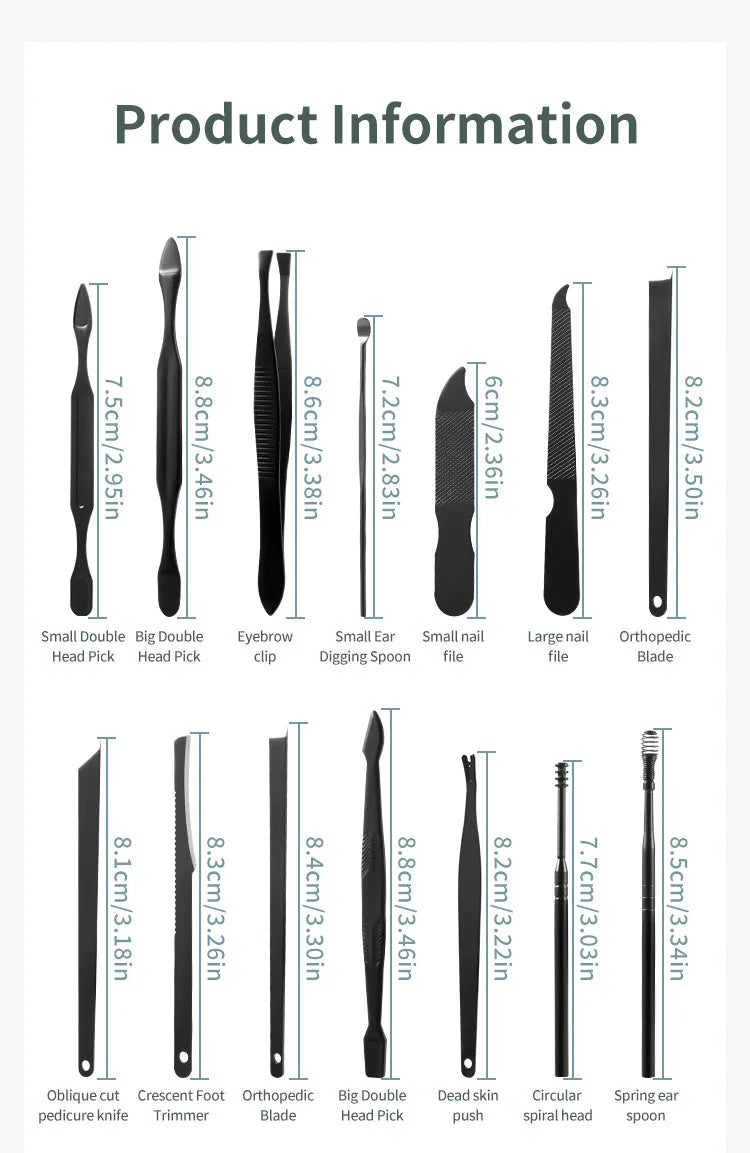 Manicure Set Pedicure Nail Clippers Set 7/32pcs Professional Grooming Tools Including Facial Fingernails and Toenails Nail Care
