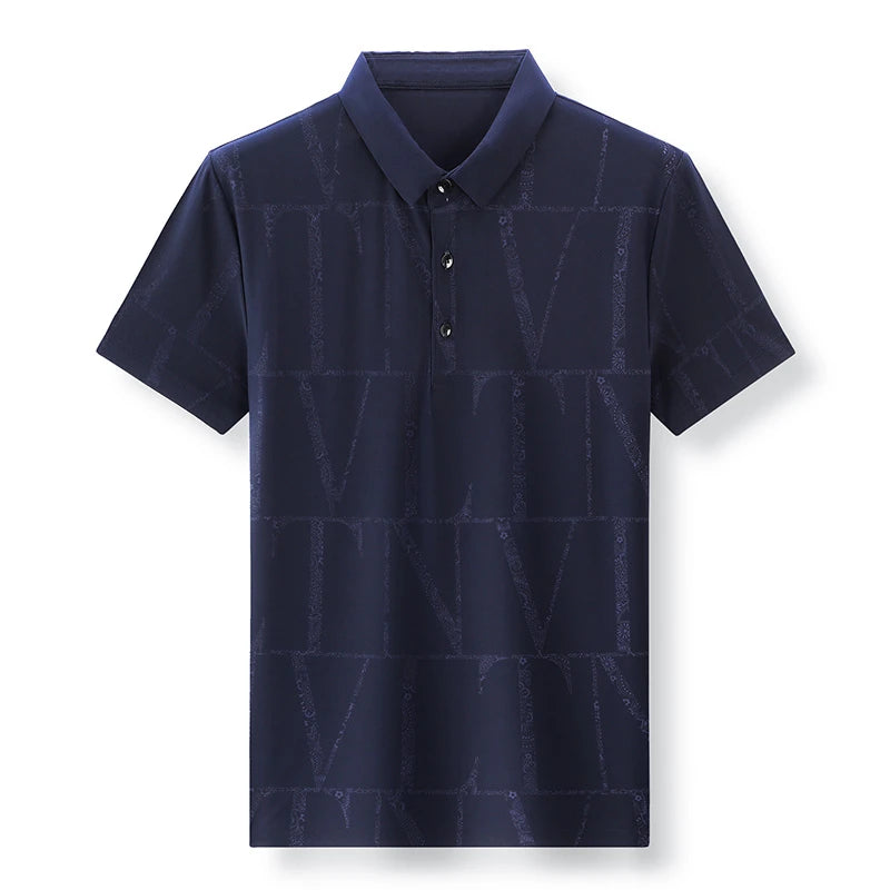 2024 Summer New Men's Printed Short Sleeved POLO Shirt Comfortable and Cool Casual Fashion T-shirt