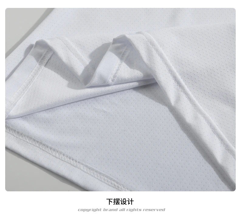 2024 Sports T-shirt for Running Men Short Sleeved Ice Silk Summer Top Quick Drying Basketball Fitness Polo T Shirt for Men