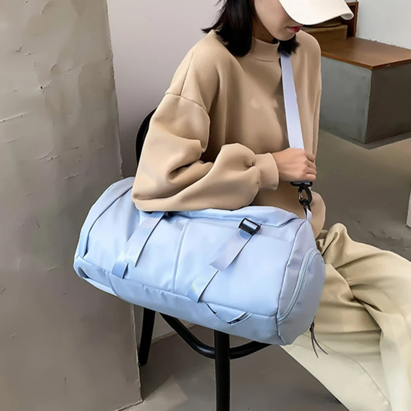 Women Large Travel Backpacks Waterproof Stylish Casual Daypack Bags with Luggage Strap Backpack Ladies Sports Yoga Luggage Bags