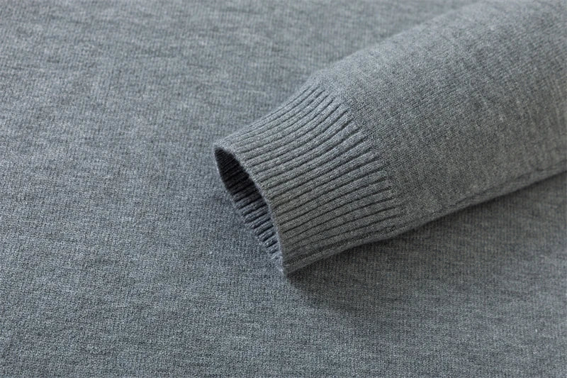 7 Colour Men's Half High Neck Long Sleeved Solid Color Sweater Soft, Warm and Comfortable Top with a Base