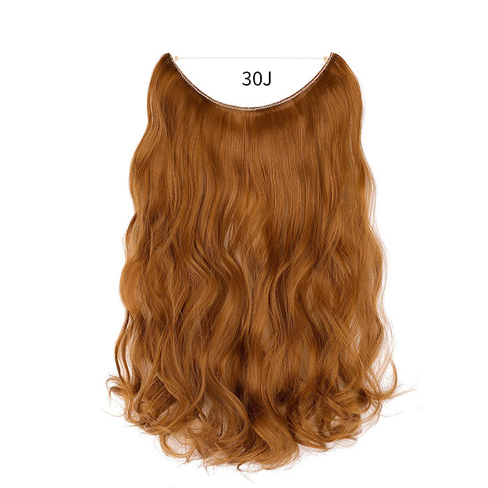 No Clip Synthetic Wave Hair Extensions Invisible Curly wig Accessorie Hairpieces Heat Resistant Long Hair For Women Hairextens