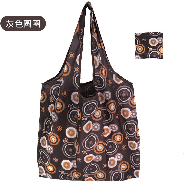 Foldable Shopper Bag Portable Eco Bag Large-Capacity Supermarket Shopping Tote Bags Women Shoulder Bag Household Products