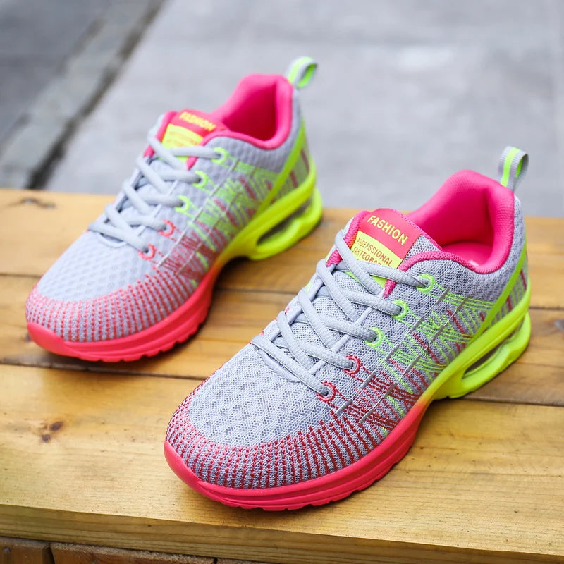 2023 New Running Shoes Breathable Outdoor Sneakers Women's Lightweight Air Cushion Sneakers Comfortable Sports Training Shoes
