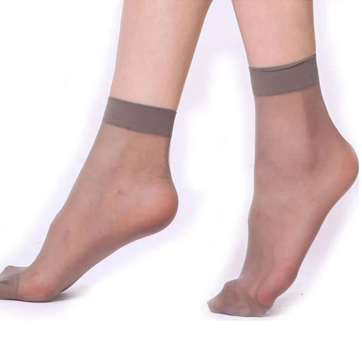 Short Women Summer Ultra Thin Transparent Crystal Silk Sock Sexy Elastic Silky Girl Fashion Ankle Socks Sheer High Quantity Sock