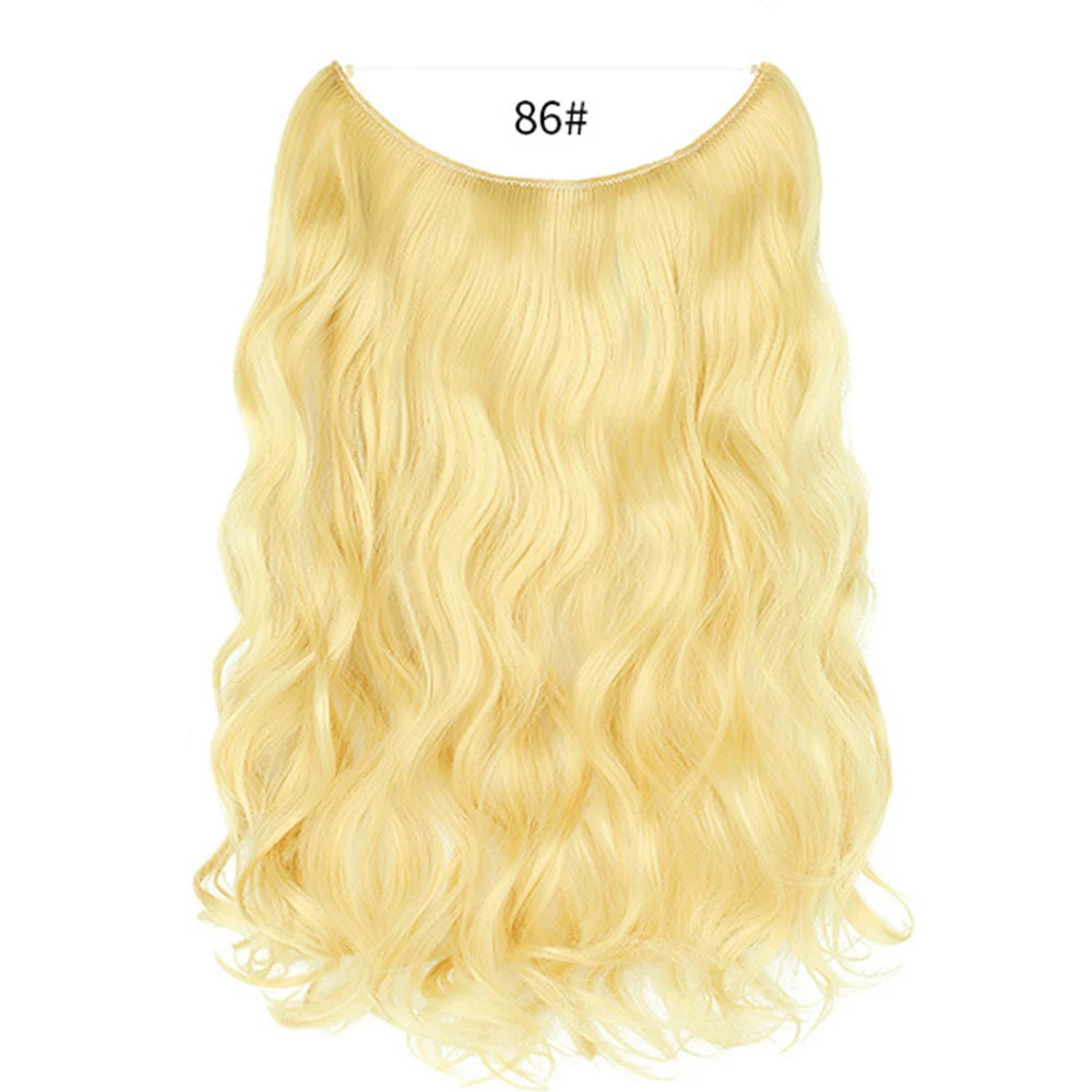 No Clip Synthetic Wave Hair Extensions Invisible Curly wig Accessorie Hairpieces Heat Resistant Long Hair For Women Hairextens