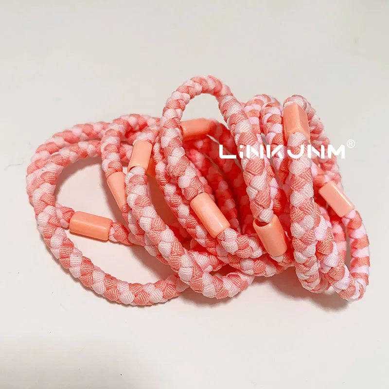 10Pcs Women Diy Elastic Hair Rubber Bands Girls Braided Hair Scrunchies/Tie/Gum/Ponytail Holders Birthday Gift Accessories
