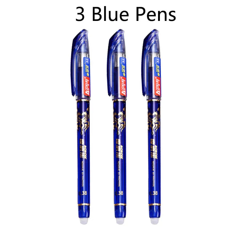 Erasable Gel Pen Set Ballpoint Pens Rod 0.5mm Refills Muti-Colors ink Washable Handle Stationery School Office Writing Supplies