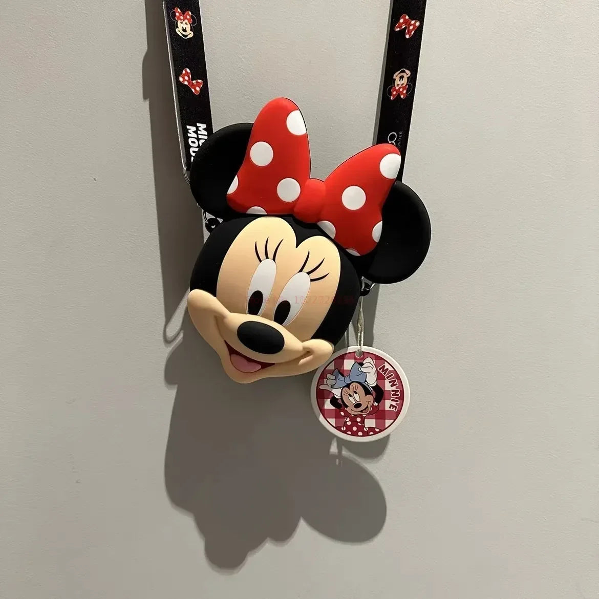 Original Disney Anime Kawaii Minnie Mickey Mouse Silicone One Shoulder Bag Leisure Fashion Zero Purse Birthday Gift For Girl