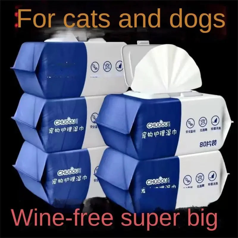 Pet Special Cleaning Pet Wipes For Cats And Dogs Special No-Wash Cleaning Body Parts Deodorant Wipes Pet Cleaning Wipes
