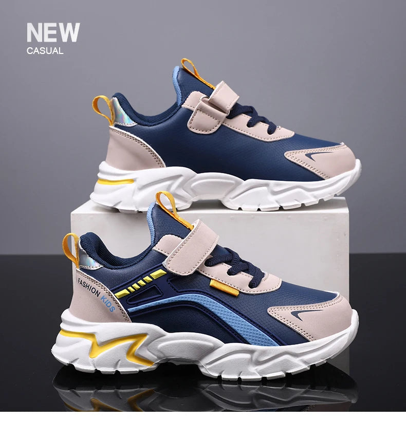 Children Boys Shoes Leather Waterproof Sports Running Kids Lightweight Boy Casual Fashion Sneakers Outdoor School Students Shoes