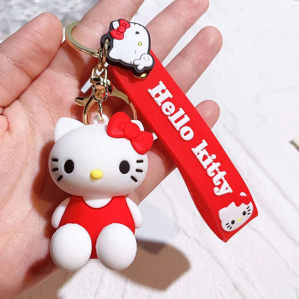 Super Mario Bros Game Stitch Disney Keychain wonder Action Figure Toy PVC Silicone Pendant Car Cartoon Bag Pendant Jewelry Gifts