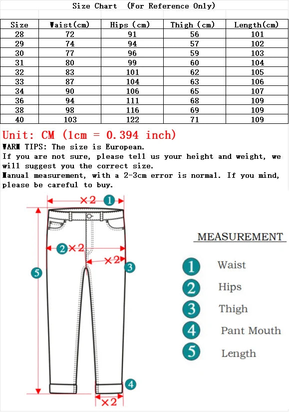 2024 Mens Winter Classic Business Quality Famous Brand Fleece Pants Straight Trousers Winter Thermal Warm Plush Stretch Jeans