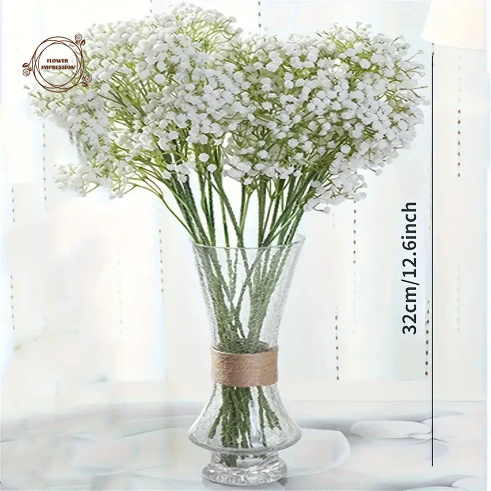 30pcs Artificial Baby's Breath Flowers Real Touch Gypsophila Suitable For Wedding Bride Engagement Home Ornament Room Decoration