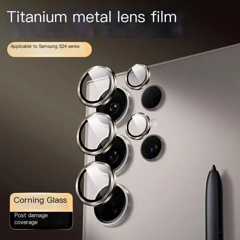 For Samsung S24 Ultra Metal Camera Protector Case Tempered Glass Lens Ring For Samsung Galaxy S24 Plus Ultra S24Ultra Lens Film