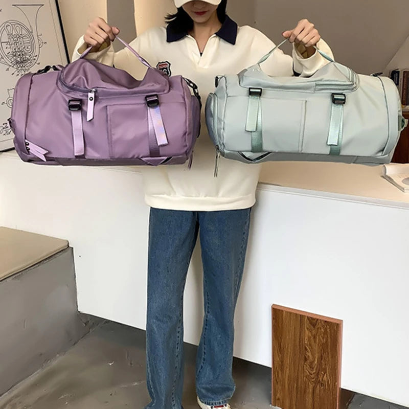 Women Large Travel Backpacks Waterproof Stylish Casual Daypack Bags with Luggage Strap Backpack Ladies Sports Yoga Luggage Bags