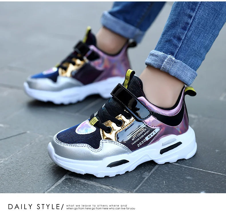 Cute Girls Sneaker Platform Children Shoes Fashion Luxury Autumn Kids Casual Sneaker Sports Tennis Girl Shoes 4 To 13 Years