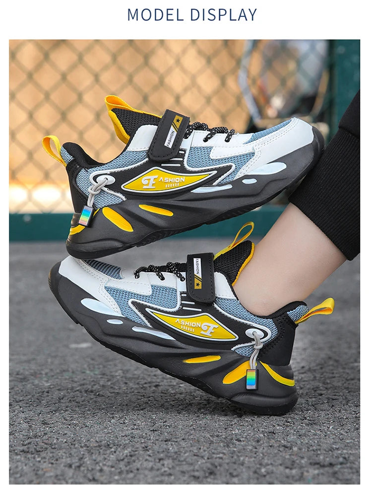 Children Boys Mesh Sports Running Shoes Breathable Non-slip For Girls Casual Running Walking Kid's Sneakers