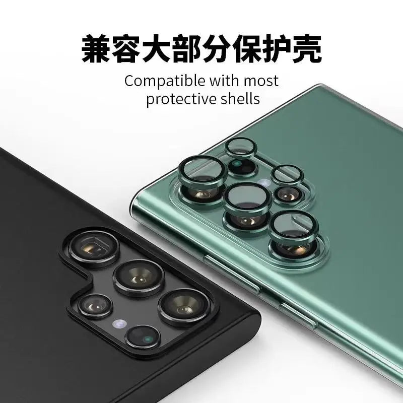 For Samsung S24 Ultra Metal Camera Protector Case Tempered Glass Lens Ring For Samsung Galaxy S24 Plus Ultra S24Ultra Lens Film