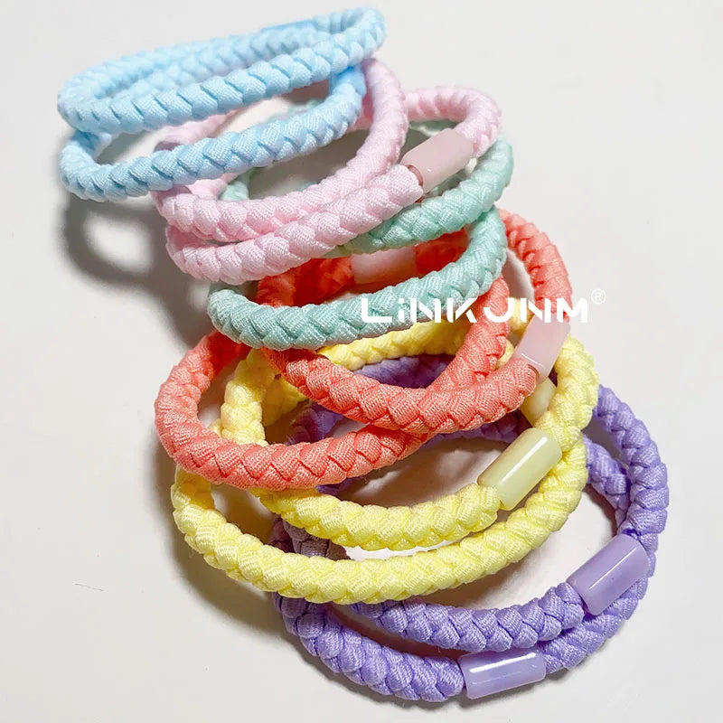 10Pcs Women Diy Elastic Hair Rubber Bands Girls Braided Hair Scrunchies/Tie/Gum/Ponytail Holders Birthday Gift Accessories