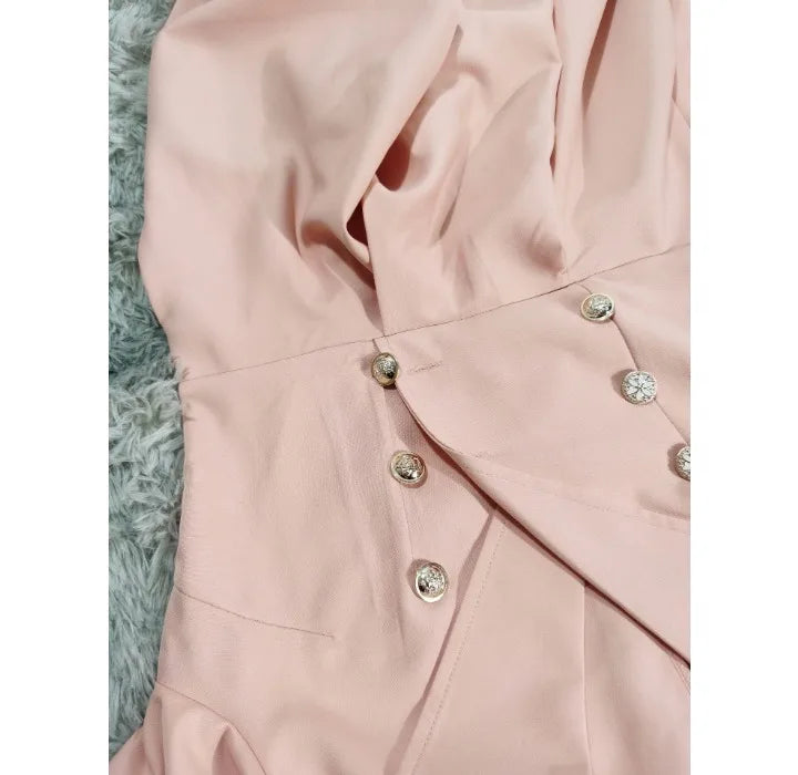 Dress for Women Autumn 2023 Fashion Versatile Casual Solid Button Long Lapel Pleated Strap Waistband Pullover Dresses Streetwear