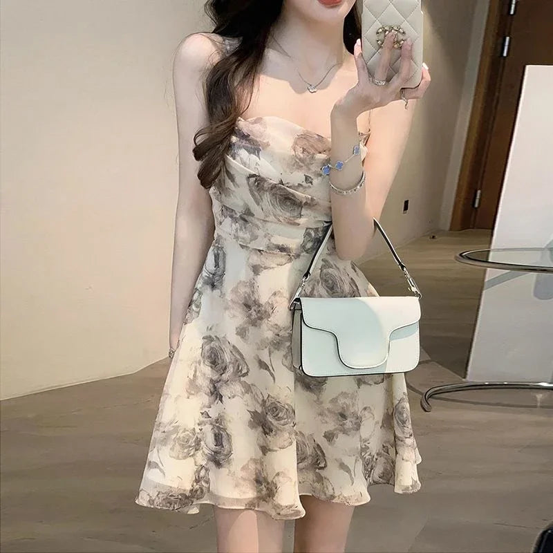 Slip Woman Dress Mini Sundress Off Shoulder Clothes Dresses for Women 2024 Beach Short Promotion Cheap Casual Retro New in X Y2k